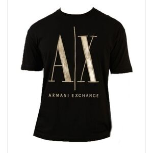 NEW Armani Exchange Men's Black/Gold Tshirt Sz XL